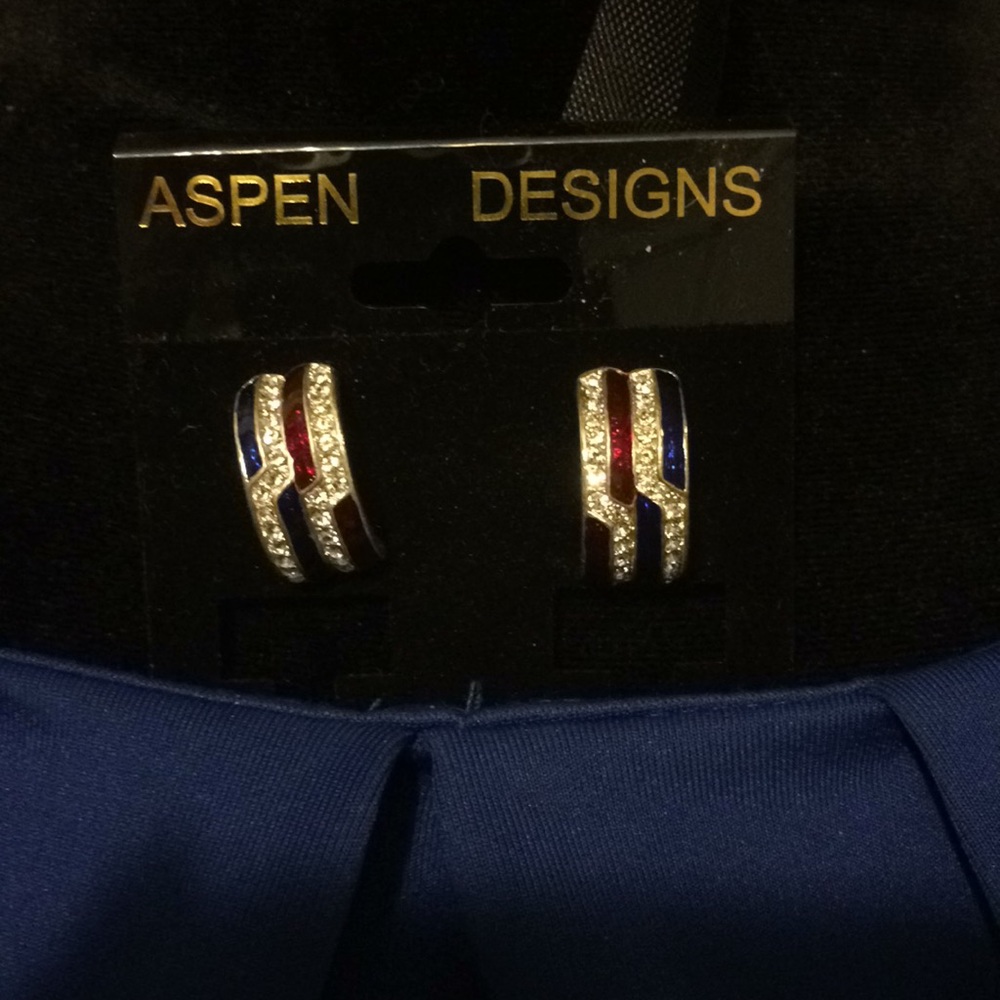 Aspen designs red, white, and blue rhinestone